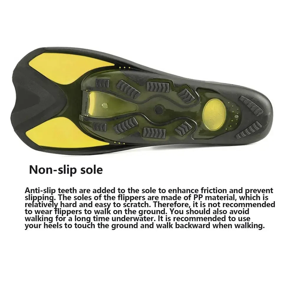 Draagbare snorkelvinnen Scuba Flippers Antislip duikvin Volledige voet zwemvliezen Beginnerszwemuitrusting 240615_voghion.com