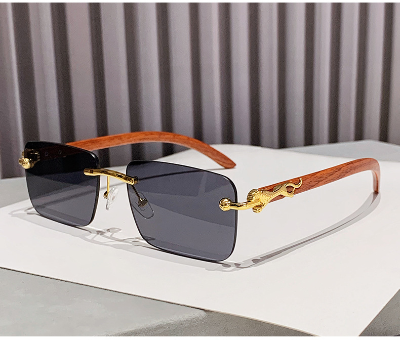 Leopard ehted ääristeta ruudukujuliste servadega päikeseprillid Euroopas ja Ameerika Ühendriikides naiste päikeseprillid_voghion.com