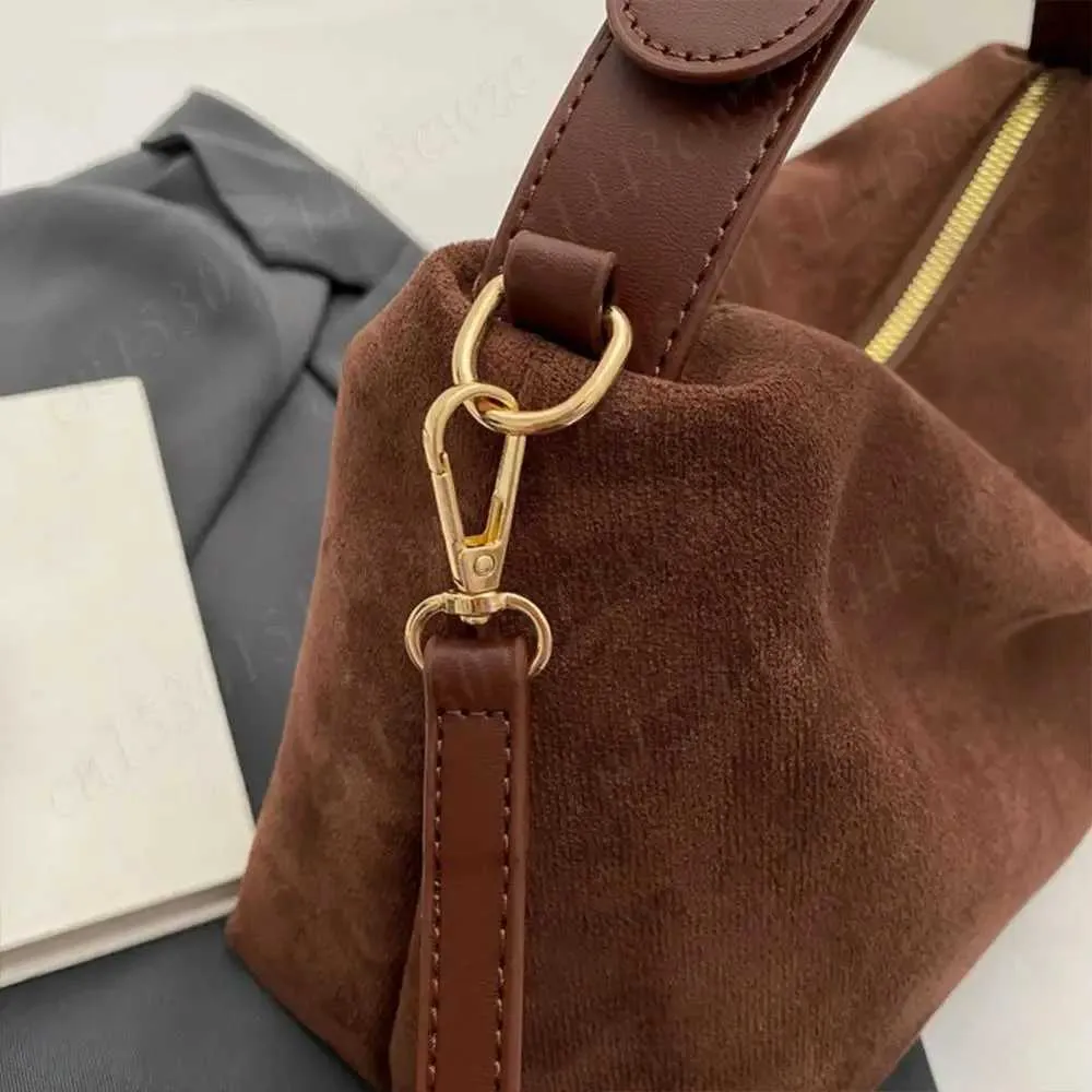 New Shoulder Bag for Women Suede Hobo Adjustable Strap Handbag With Inner Pocket Satchel Purse Zipper Crossbody Ba241104_voghion.com