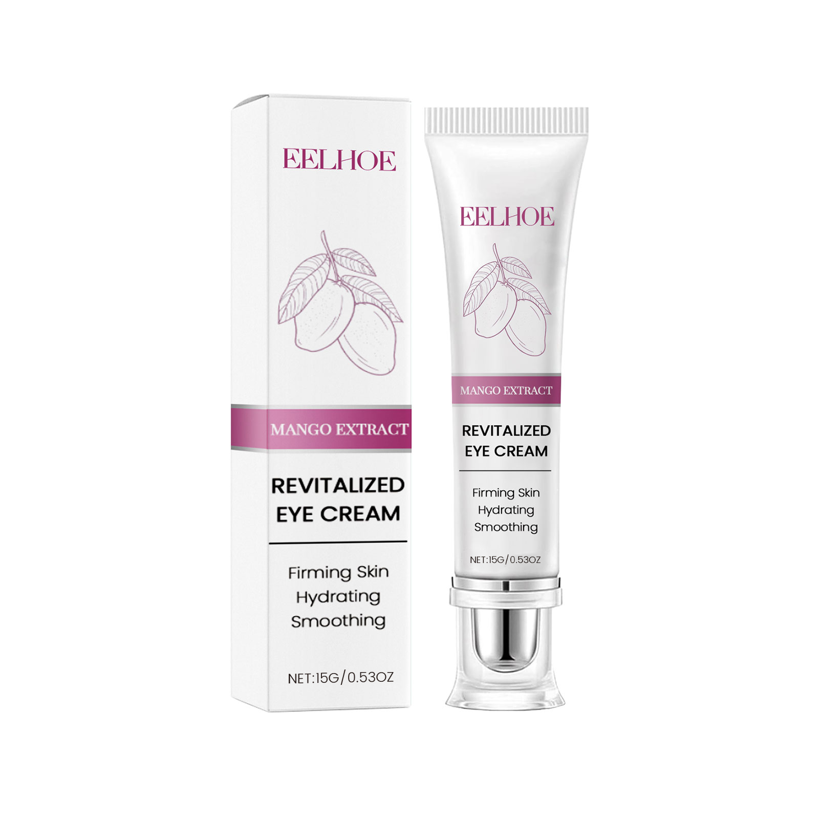 EELHOE Mango Eye Cream Reduces Fine Lines Of Crow's Feet Bags And Gently Nourishes Elasticity And Tightens The Skin Around Eyes_voghion.com