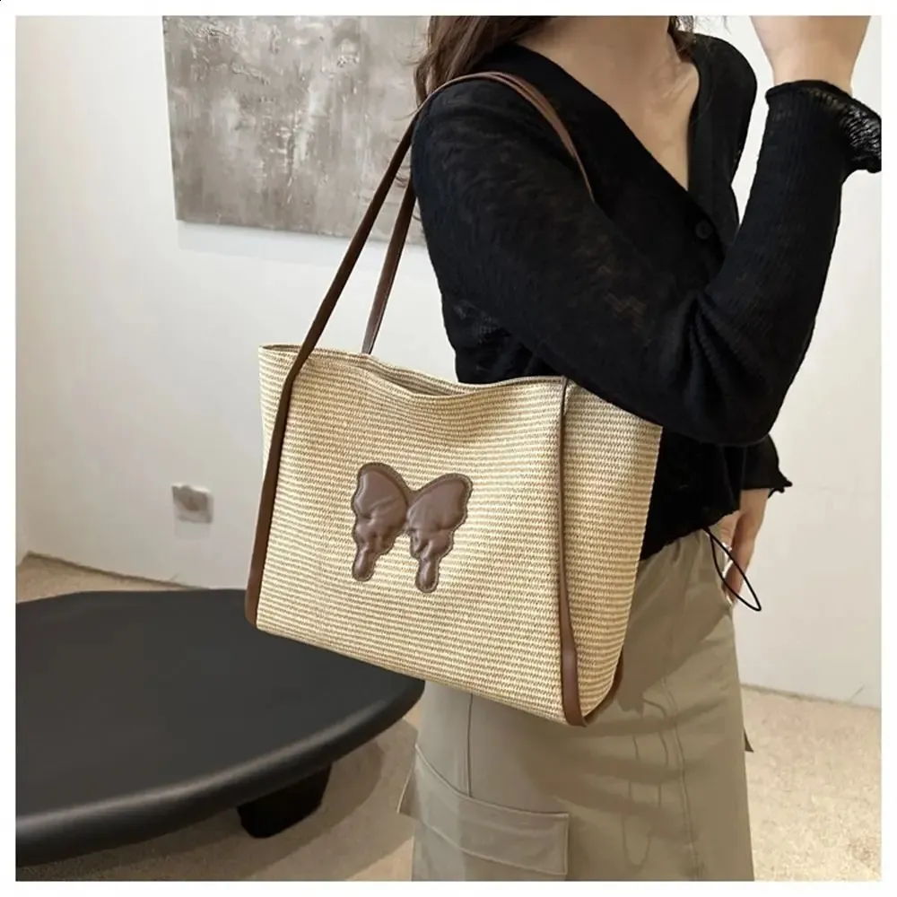 Gewebte Tragetasche Für Den Strand Handgefertigte Rattan Tasche_voghion.com