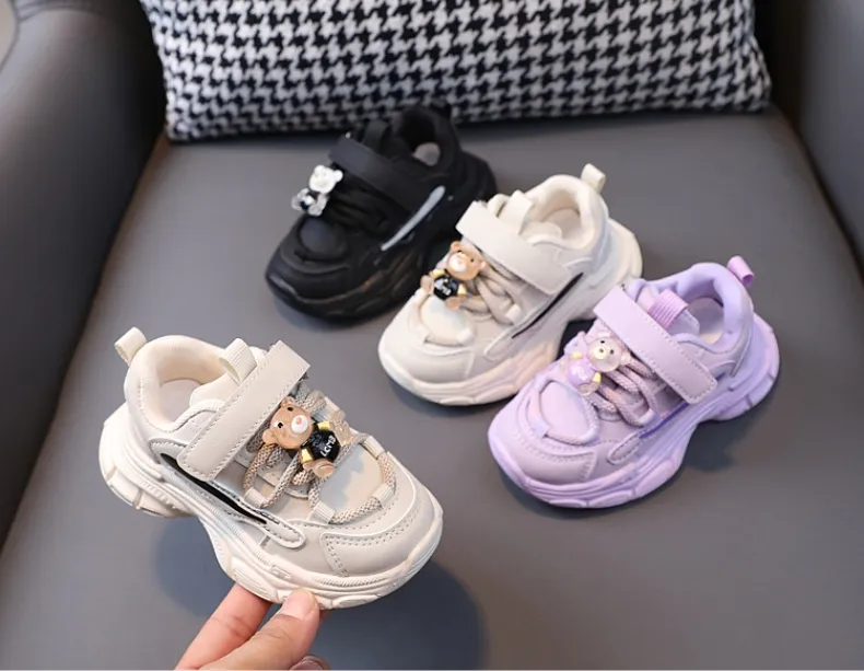 for Boys Girls Sports New 2024 Cartoon Bear Children Littlesprouts Leisure Soft Kids Sneakers Non-slip Cute Baby Toddler_desvips.com