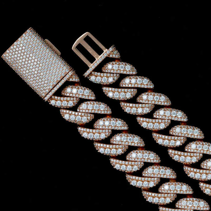 Kohandatud Vvs Moissanite Teemant Kuuba Link Kett Ice Out 18mm Hip Hop Meeste Ehted Ripats Kaelakee Miami_voghion.com