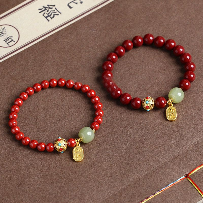 Bracciale in cinabro naturale fatto a mano_voghion.com