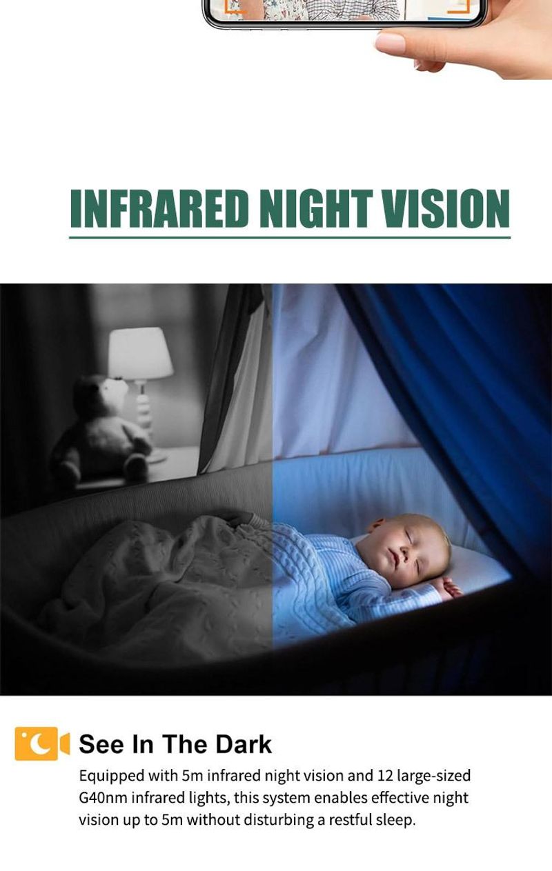XD uppgraderad trådlös WIFI hemsäkerhet HD night vision mini mobil övervakningskamera_voghion.com