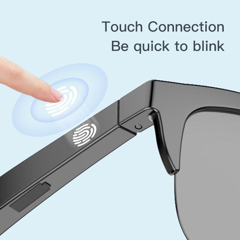 New smart wireless Bluetooth sunscreen eye protection audio sunglasses TWS headphones_voghion.com