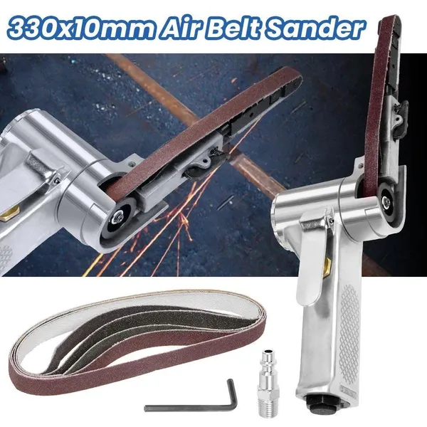 Air Belt Sander Pneumatic Grinder Polisher With Sanding Belts_voghion.com