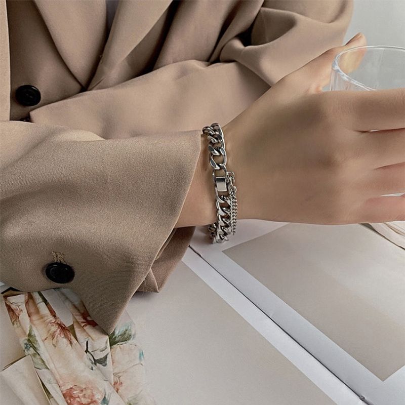 Haruku Style Instagram Fashionable Minimalist Cuban Korean Version Men's And Women's Trendy Hip-hop Coarse Internet_voghion.com