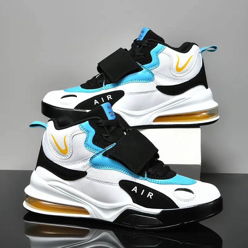 Comfortable Breathable Basketball Shoes For Men Black Blue Red_voghion.com