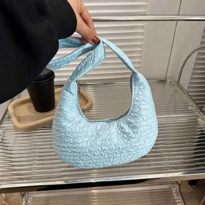 Sac à bandoulière en nylon pour femmes, sac à main coréen simple à sangle unique, sac de shopping pour femmes, sac fourre-tout_voghion.com