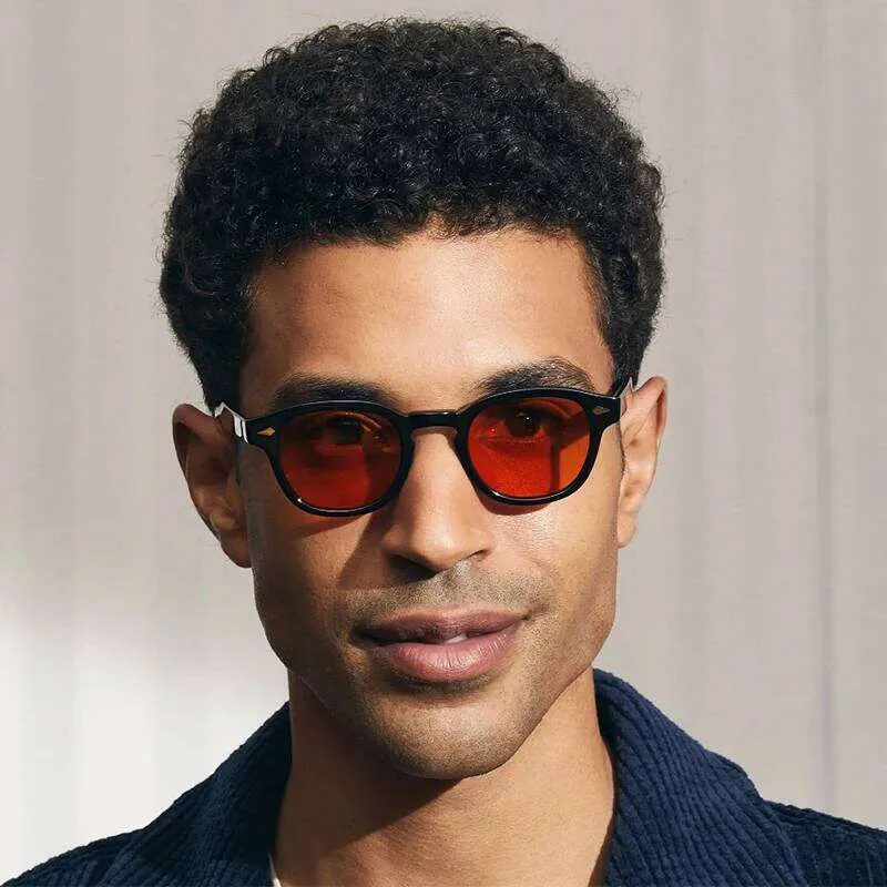 Occhiali da sole vintage in acetato di alta qualità per uomo e donna, con montatura nera tartarugata, del marchio Lemtosh._voghion.com