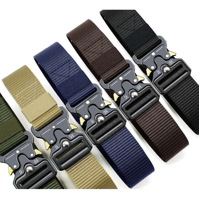 Tactical Buckle Nylon Men's Outdoor Sports Canvas Combat Inner Belt_voghion.com