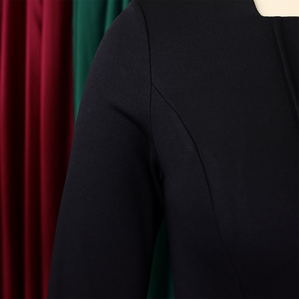 Women's Autumn And Winter New Long-sleeved OL Temperament Elegant Ruffled African Dress_voghion.com