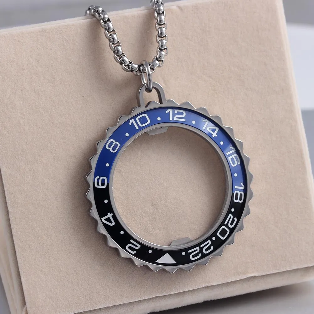 Catene Orologi Fantasma Verdi Quadrante Tachimetro Lunetta Digitale Ingranaggio Apribottiglie Collana in Acciaio_voghion.com