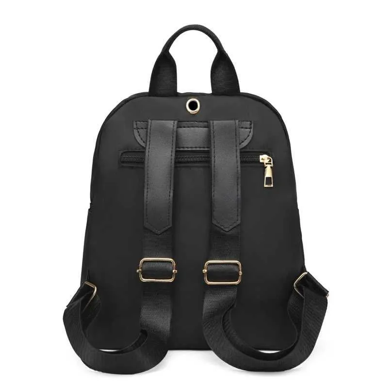 Women's Backpack Large Capacity Black Pu Travel Backpack Unisex_voghion.com