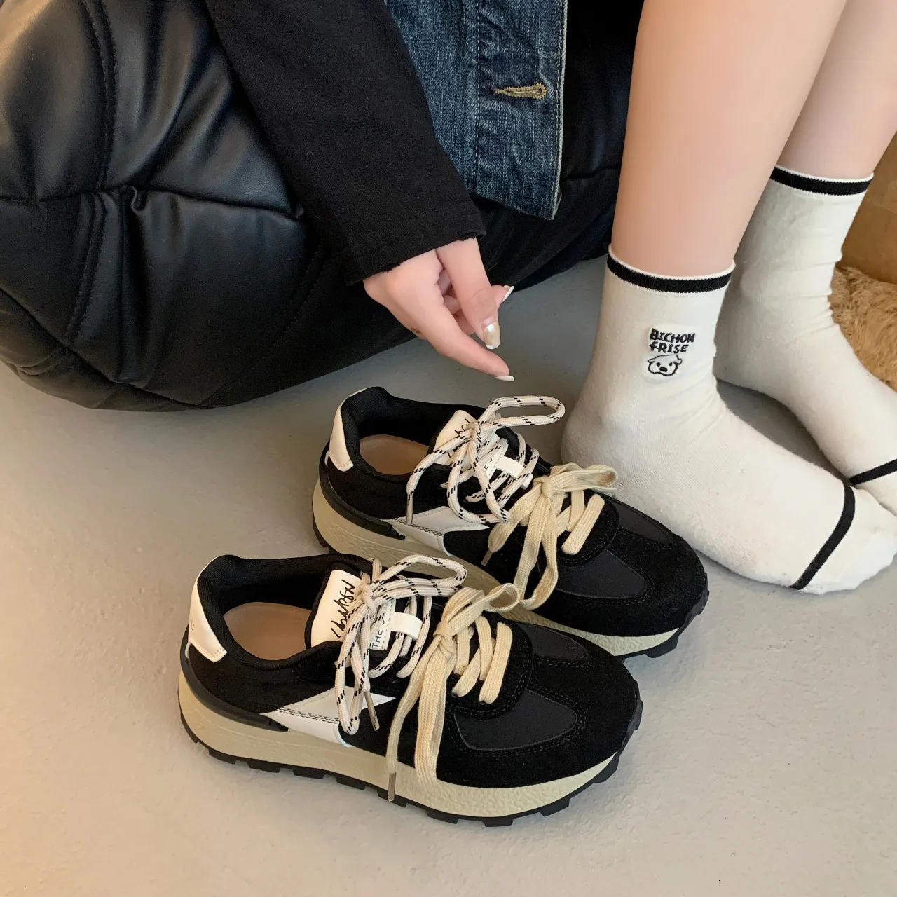 Height Increasing Running Shoes For Women Thick Sole Trainers_voghion.com