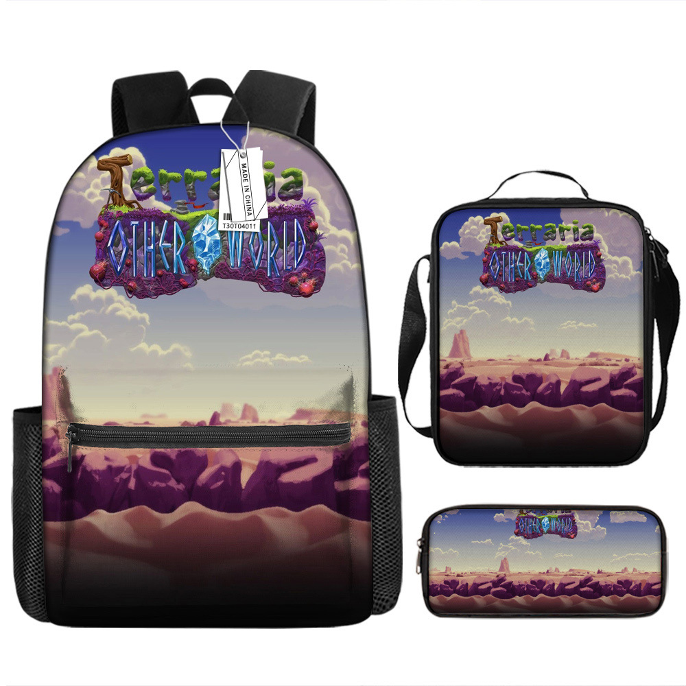 Terraria Kids Backpack Set School Bag Large Capacity_voghion.com