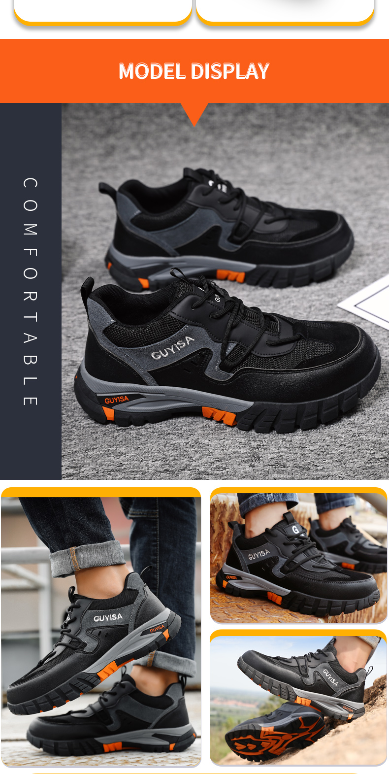 GUYISA Kasut Lelaki - Botas de seguridad para hombre, antiaplastamiento, antipuñaladas, con puntera de acero y aislamiento eléctrico, 1109_voghion.com