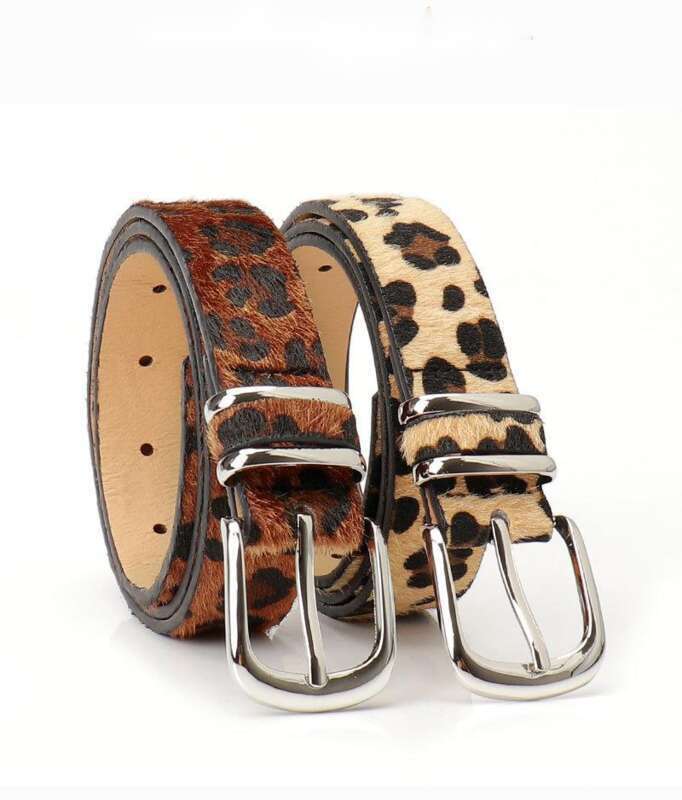 Moderne belte med leopardmønster og dobbel ring for kvinner_voghion.com