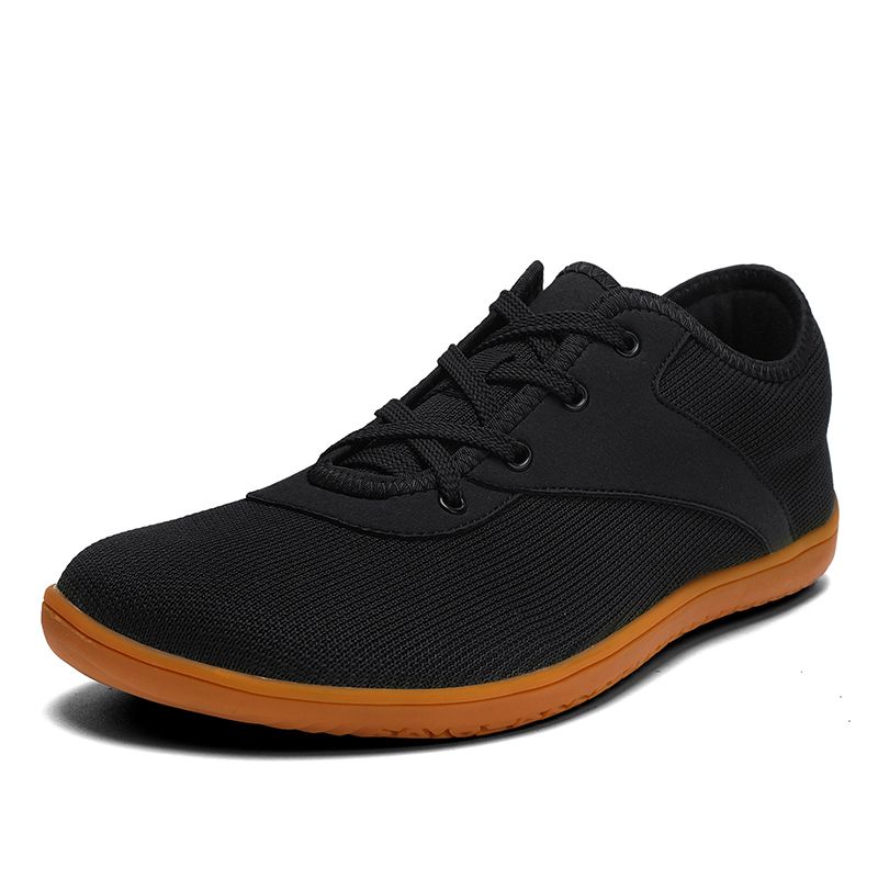 Barfotsneakers for voksne, crosstrainer, tåboks, brede, minimalistiske herresko med null droppsåle, avslappet strikkesko, stor størrelse_voghion.com