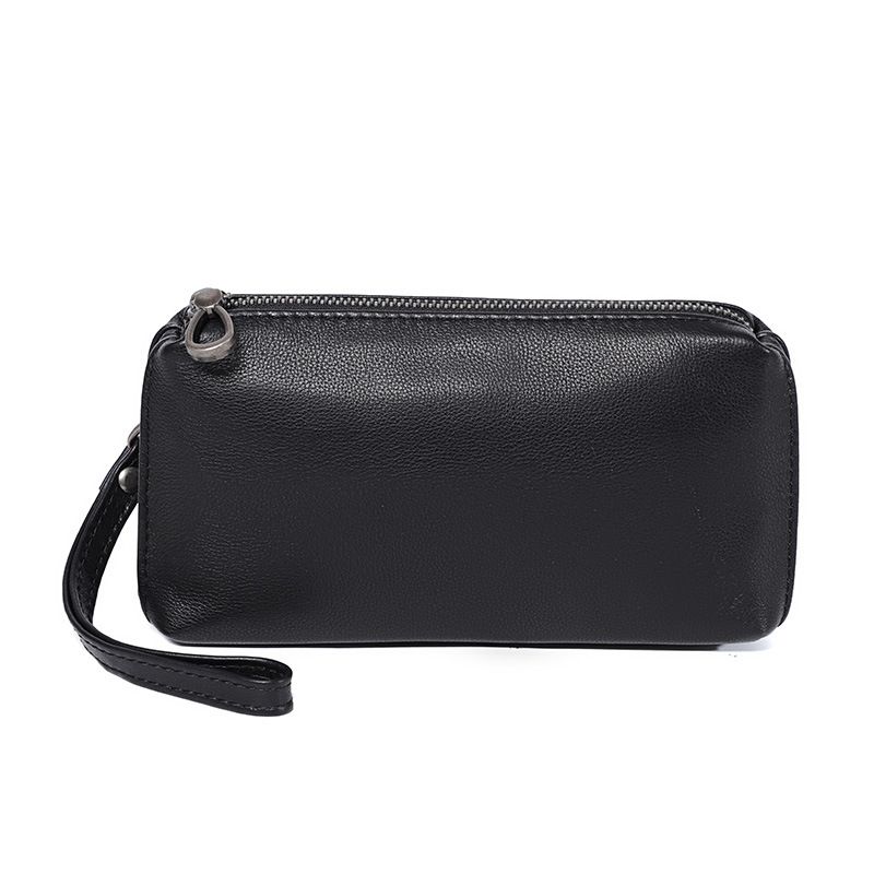 2024 neue Handtasche Weiche Herren Echtleder Lange Reißverschluss Geldbörse Karte Handytasche_voghion.com
