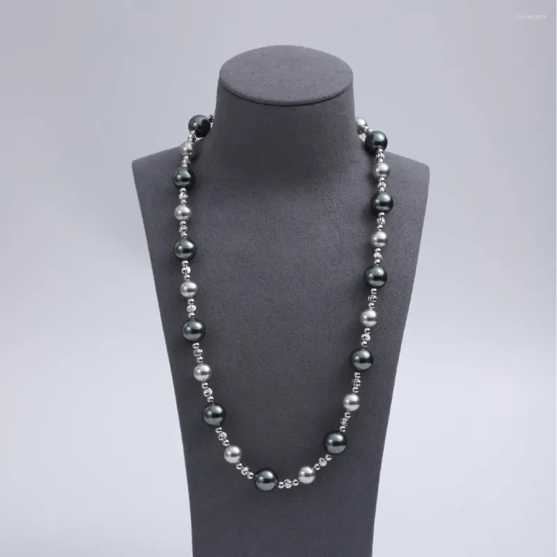 Cadenas de perlas reales de Tahití francesas de cambio gradual, collar de moda para mujer, cadena de clavícula versátil de alta gama_voghion.com