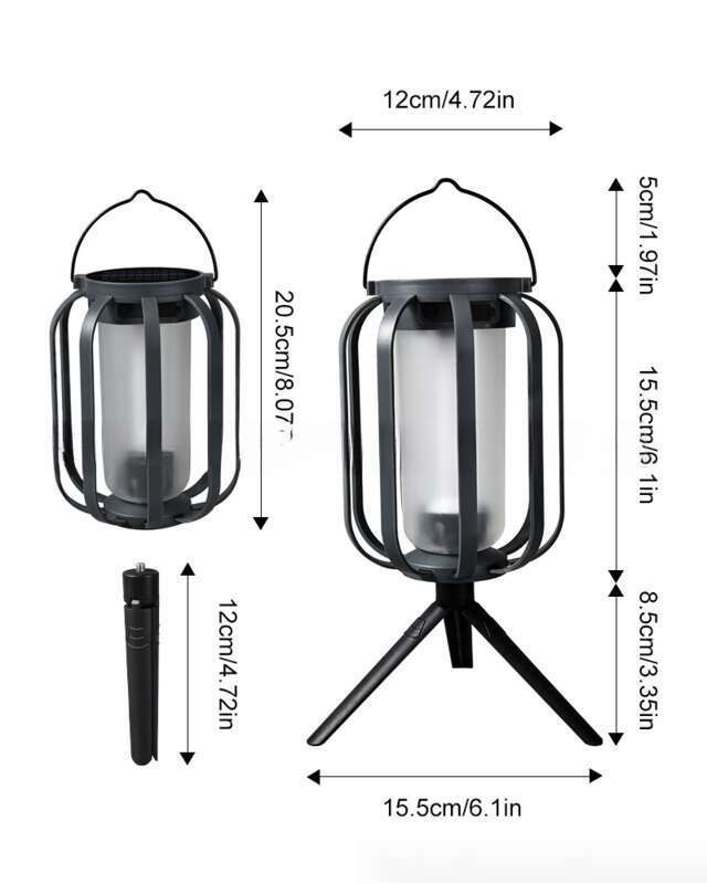 2025 Noua flacără solară Camping în aer liber suspendat în curte Decorație Trepied Lumină atmosferă_voghion.com