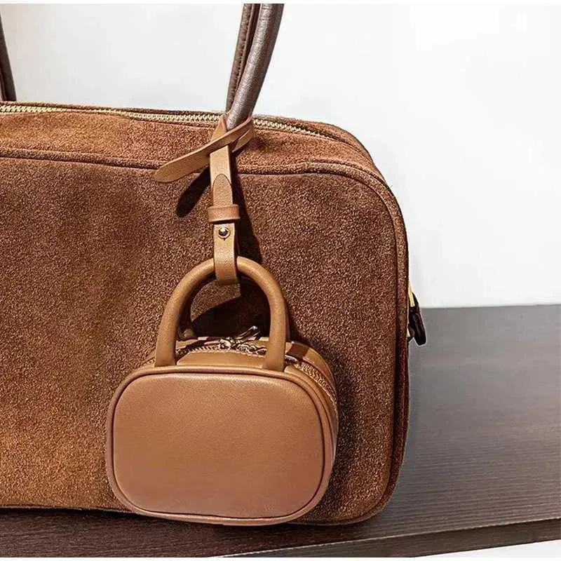 bracciolo in pelle design del marchio pelle scamosciata grande capacità 2024 borsa a tracolla moda autunno con piccolo portafoglio Y241216_voghion.com