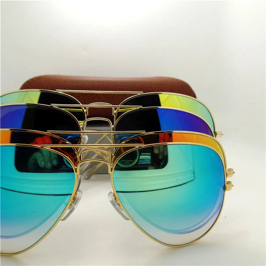 Hochwertige Glaslinse Mode Männer und Frauen Gradient Sonnenbrille UV400 Markendesigner Vintage Sport Sonnenbrille_voghion.com