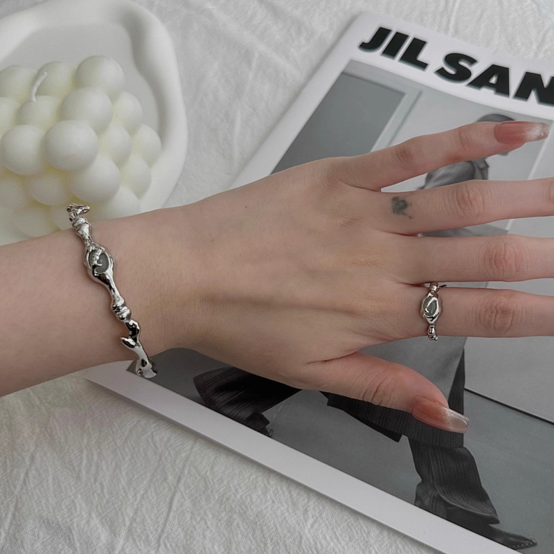Personalised Jade Bracelet And Index Finger Ring Set For Women_voghion.com