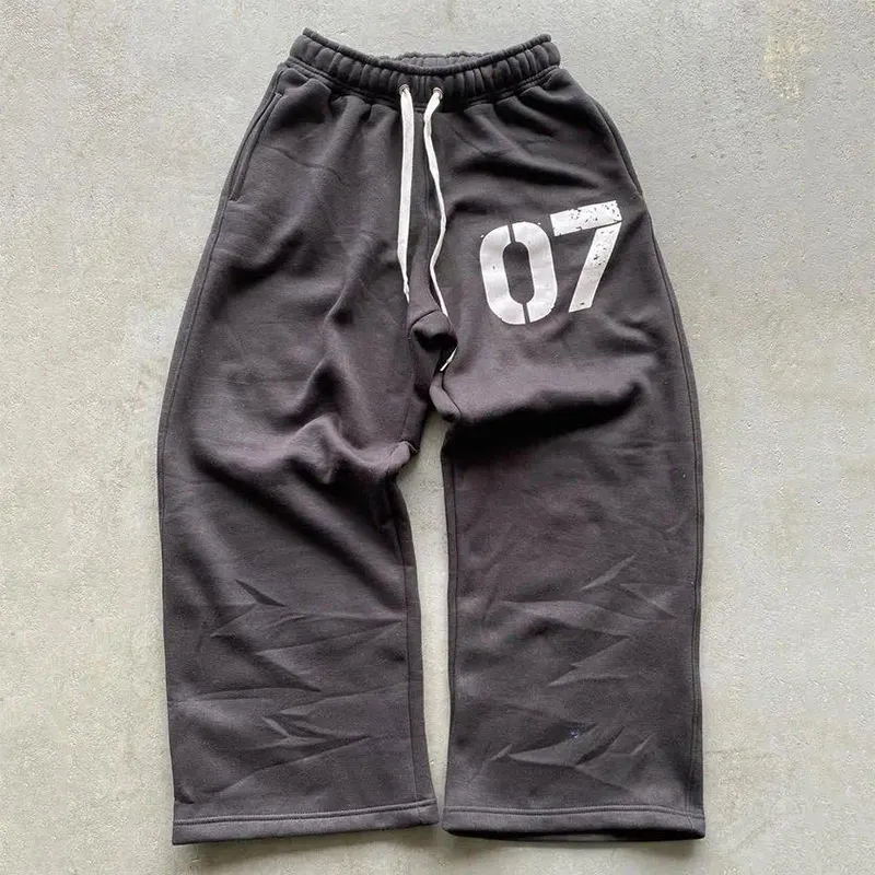 Herrenhose Ropa Hombre Retro Männer Y2k Street Haruku Übergroße Hose Lose Lässige Breite Bein Sport Jogginghose Baggy_voghion.com