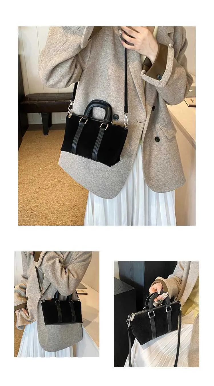 Borse a mano in pelle scamosciata solida da donna, morbide e carine, casual, da viaggio, a tracolla, da donna, retrò, con manico a secchiello, da donna, a tracolla_voghion.com