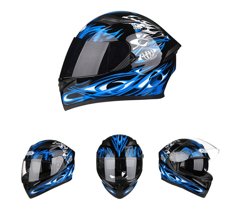 Electric Motorcycle Full Helmet Style Cool Summer Rider Scooter With Bluetooth Horns_voghion.com