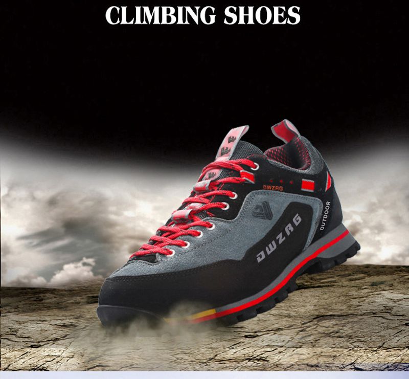 Waterproof Hiking Men's Climbing Shoes Anti-collision Fashion Outdoor Casual Lace-up Sneakers_voghion.com
