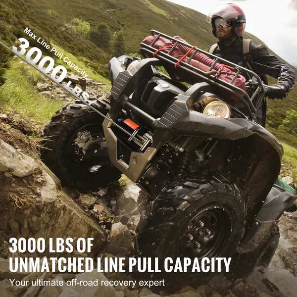 Electric Winch For Atv And Utv With Steel Cable Ip55 Waterproof_voghion.com