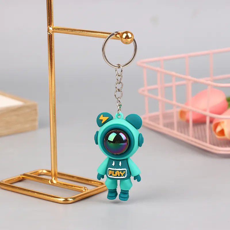 1PC Schmuck Zubehör Geschenke Cartoon Beleuchtung Schlüsselanhänger Astronaut Violent Bär Kaninchen Puppe Auto Rucksack Dekorationen_voghion.com