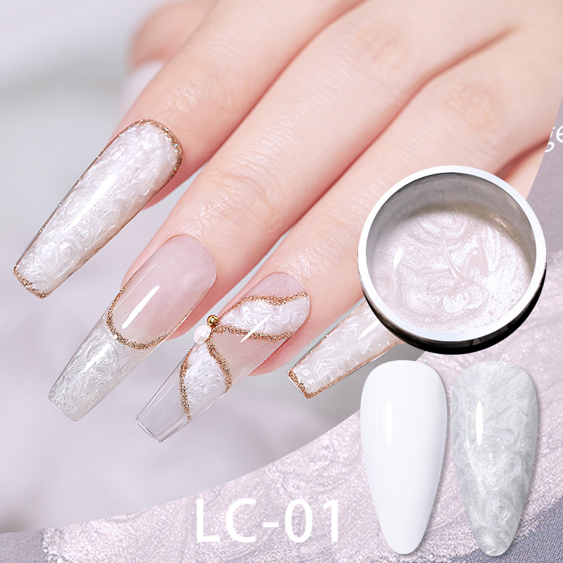 7 ml karbis olev niitküünegeel - Amber Ombre sillerdav küünelakk pärlmutterpeente läikidega, mahaimav LED-UV-geel_voghion.com