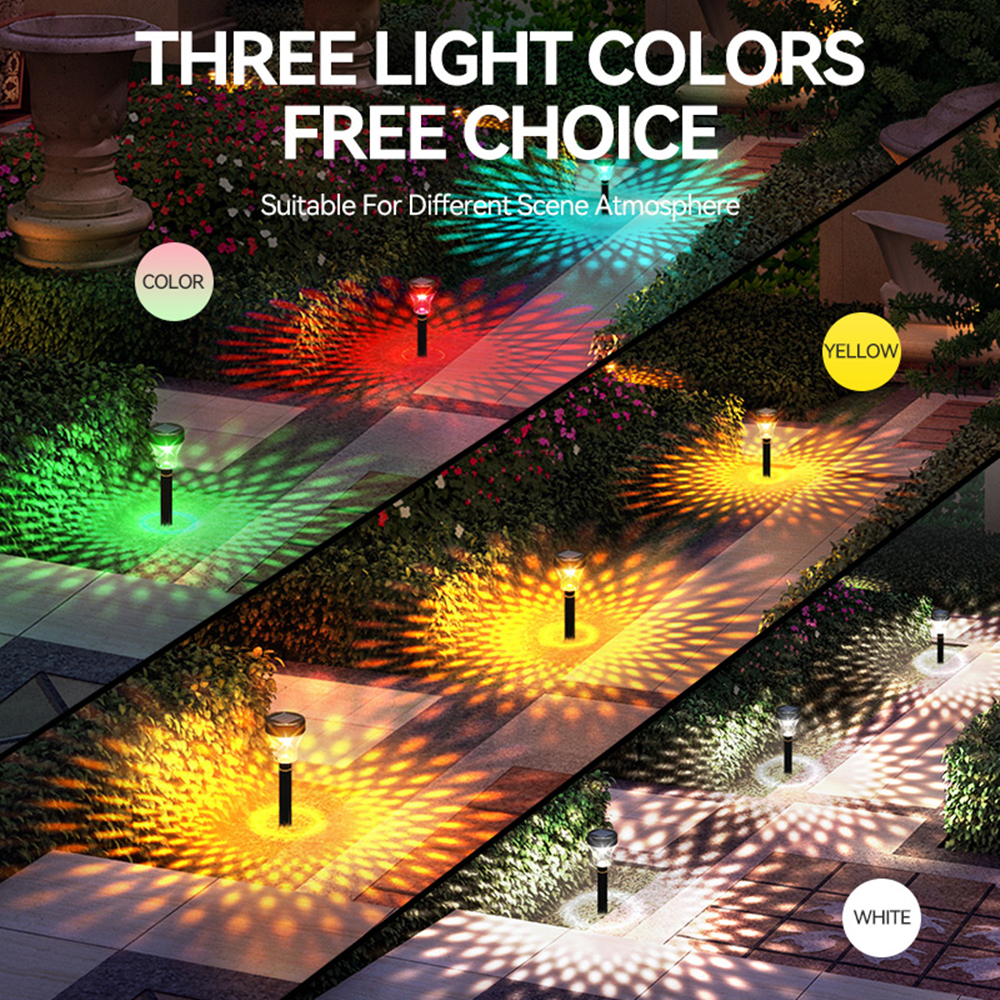 Luci solari a LED per prato, giardino, lampada da esterno, RGB multicolore, illuminazione per vialetti, luci solari decorative natalizie, luci brillanti per paesaggio_voghion.com