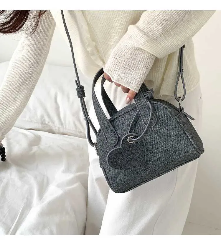 Strukturierte Damen-Denim-Handtaschen, solide, große Kapazität, lässige Schultertasche, weibliche Pendeltasche, vielseitige Umhängetasche, Jeans_voghion.com