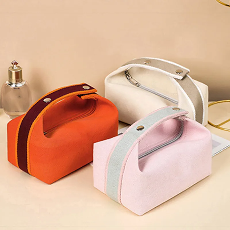 Trousse de maquillage en toile imperméable pour femmes, nouvelle mode 2023, portable, grande capacité, rangement, voyage_voghion.com