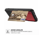 Everlab Slide Armor Wallet Case Kartensteckplatzhalter Abdeckung für iPhone 11 Pro Max (Braun)_voghion.com