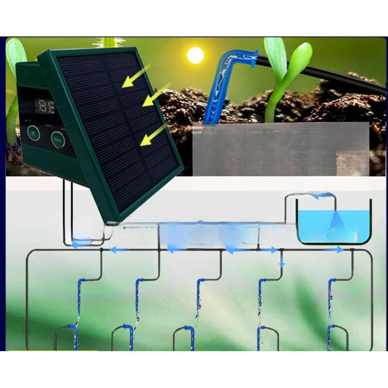 Temporizador de irrigação movido a energia solar Lazy Artifact Sistema de irrigação por gotejamento automático_voghion.com