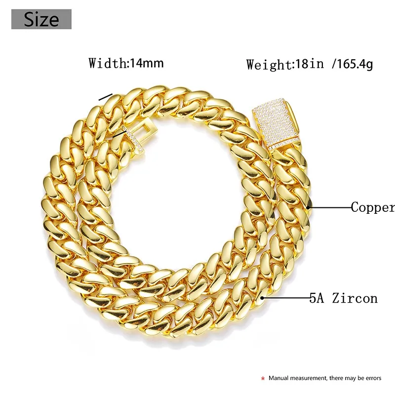 12mm-20mm Hip Hop Schwere große Miami Cuban K Kette Herren Halskette Echt vergoldet TopBg 5A Zirkon Verschluss Herrenschmuck_voghion.com