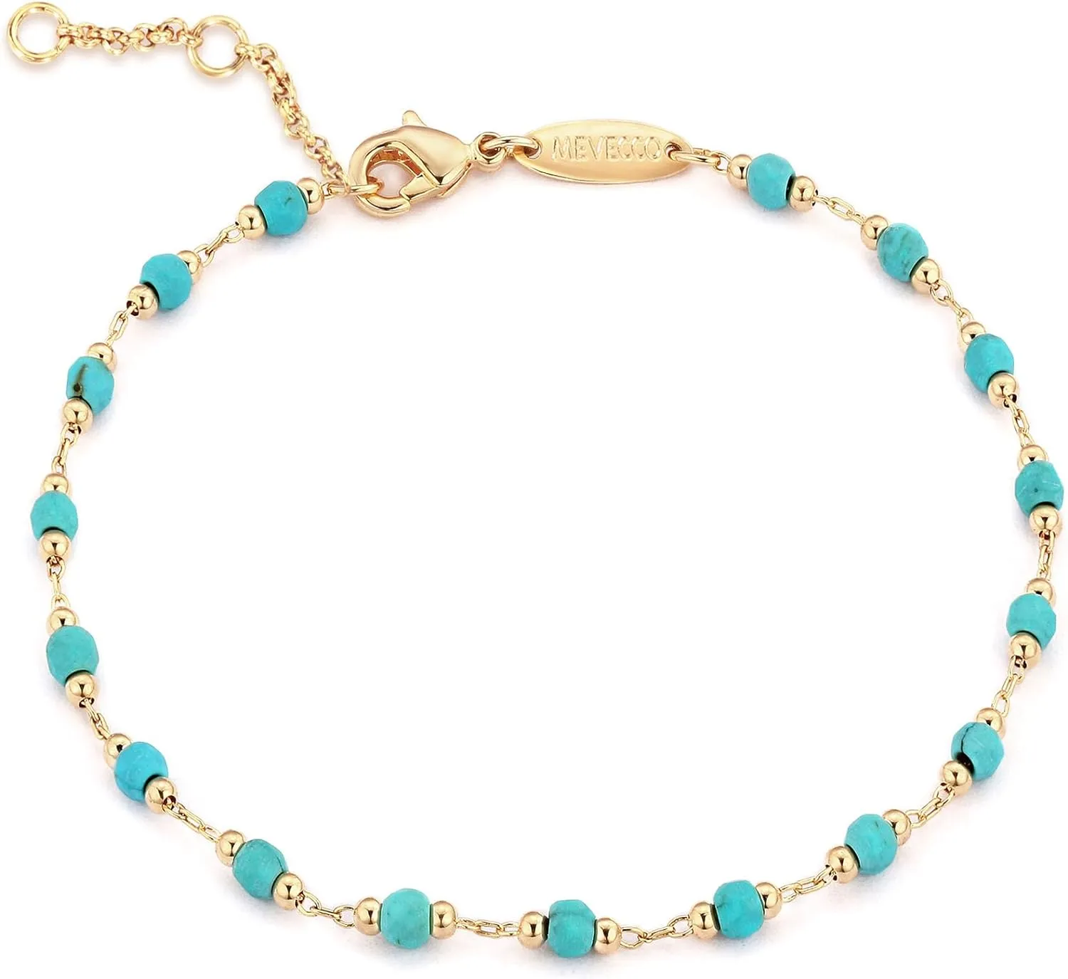 Braccialetti da donna di design con perline placcate in oro fatti a mano carini con diamanti taglio ovale e rotondo, catena di corda delicata_voghion.com