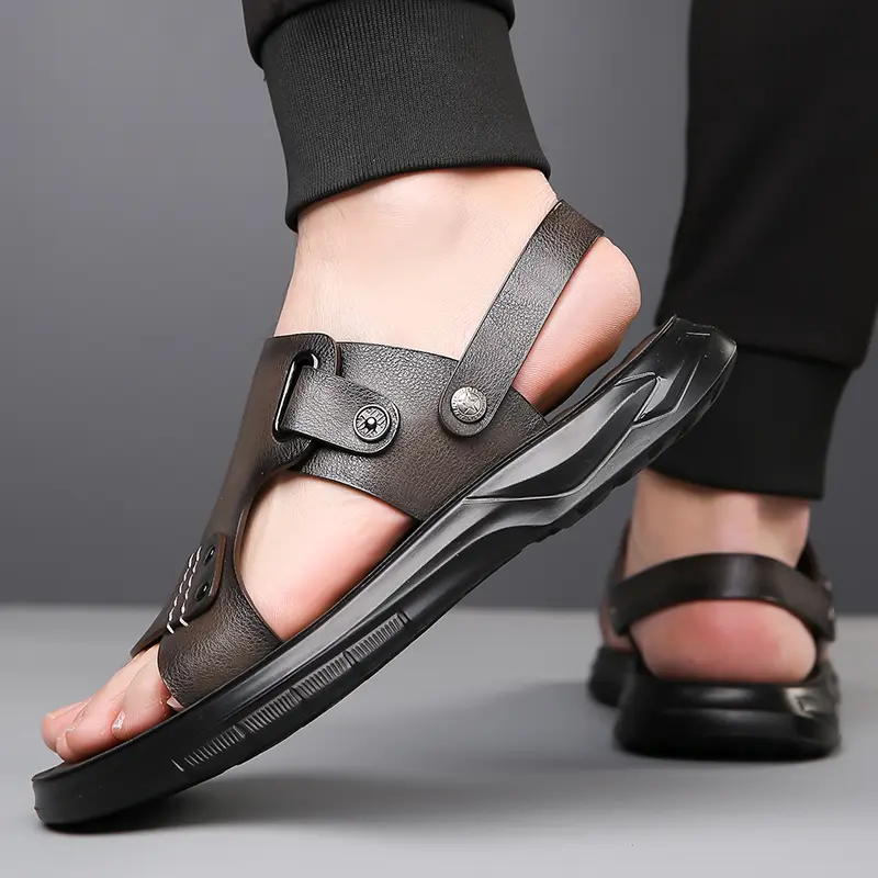 Herrensandalen Sommer Freizeit Strandhausschuhe Bequem Stilvoll_voghion.com