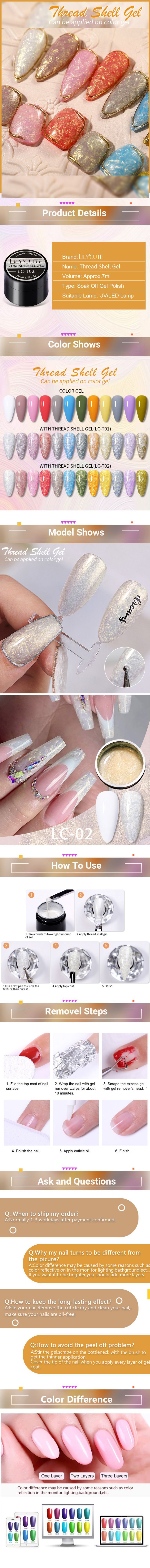 7 ml karbis olev niitküünegeel - Amber Ombre sillerdav küünelakk pärlmutterpeente läikidega, mahaimav LED-UV-geel_voghion.com