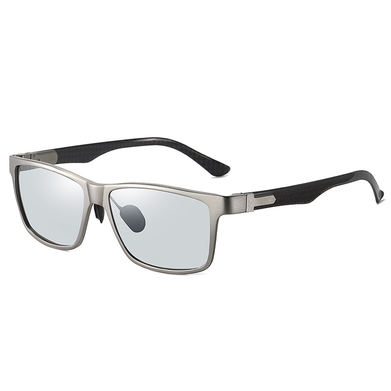 Aolong Nuovi occhiali da sole polarizzati in alluminio e magnesio, colorati, in fibra di carbonio, per uomo e donna, alla moda, con cambio colore notturno_voghion.com