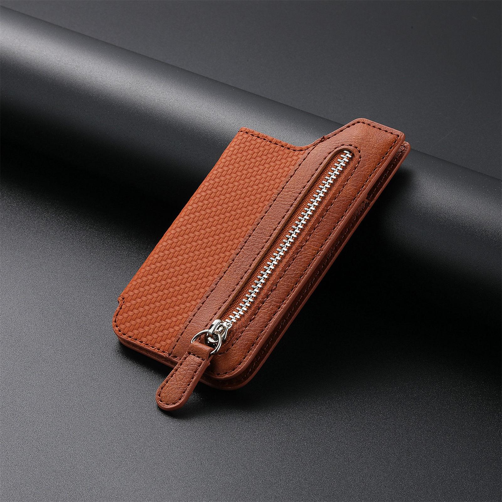 Mobile Phone Card Bag, Card Sleeve, Left And Right Flap, Multi-insert Card Holder, Mobile Phone Bag, Creative Personality, Back Sticker Card Bag_voghion.com