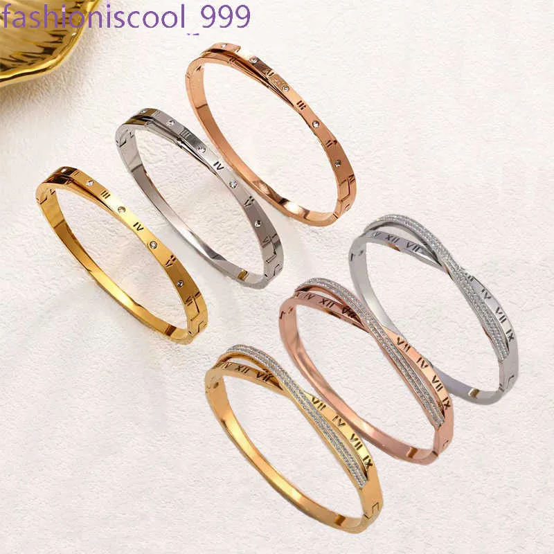 Womens Stainless Steel Roman Numerals Dia Cross Bracelet Fashion Jewelry_voghion.com