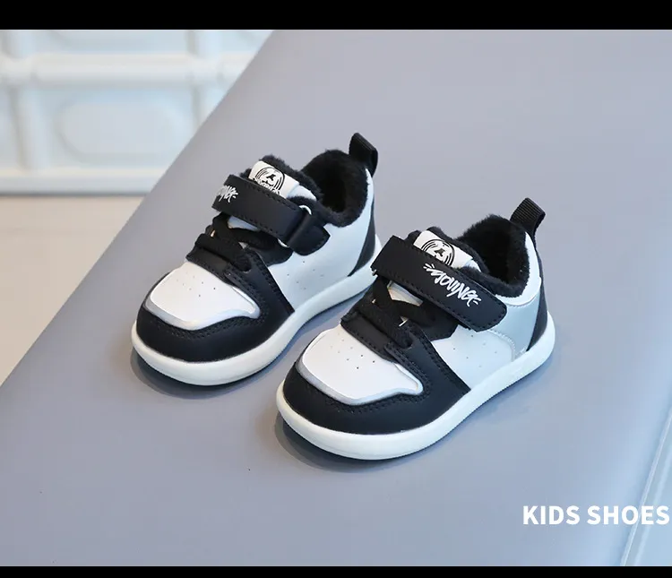 Toddler Shoes Baby Kids Winter Cotton Casual Sneakers Thick Warm Anti-slip First Step Footwear Cutefeet Trainers For_voghion.com